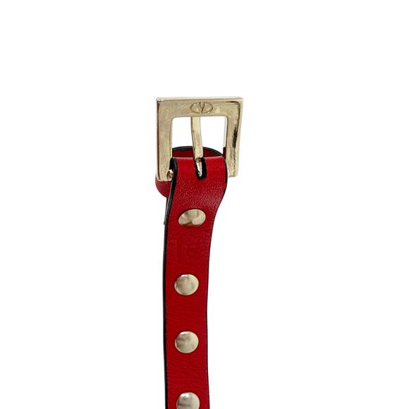 VALENTINO GARAVINO Rockstud Leather Bracelet in Red - Picture 10 of 12
